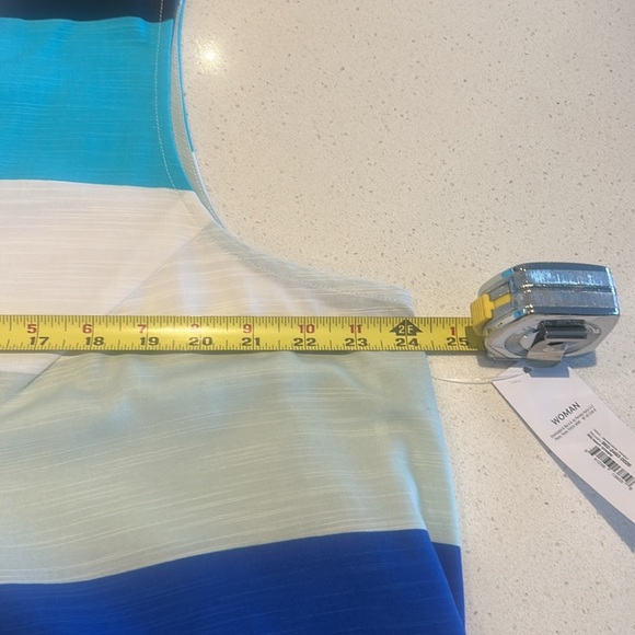 Liz Claiborne Collared Sleeveless Multicolour Striped A-Line Preppy Dress NWT - Picture 11 of 11